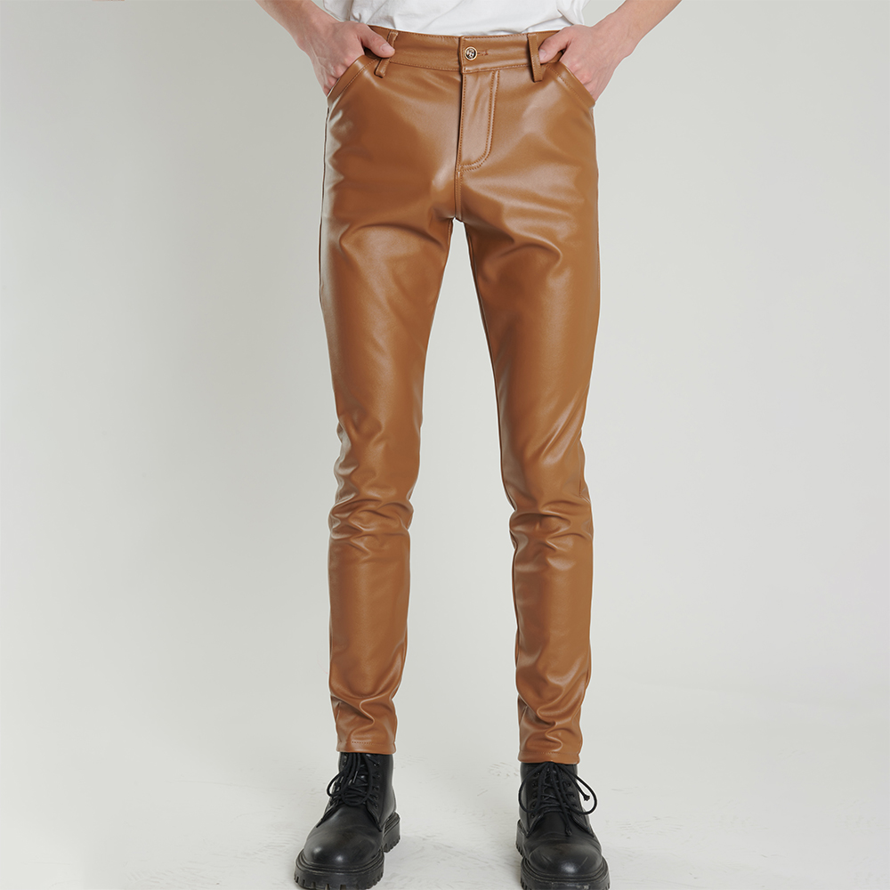 Motorcycle Gear Mens - 남성용 가죽 바지 스키니 핏 신축성