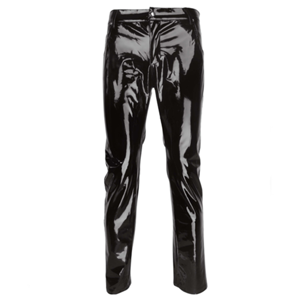 반짝 이는 PVC 라텍스 바지 남자 오토바이 블랙 망  - Motorcycle Gear Mens 리뷰 및 가격
