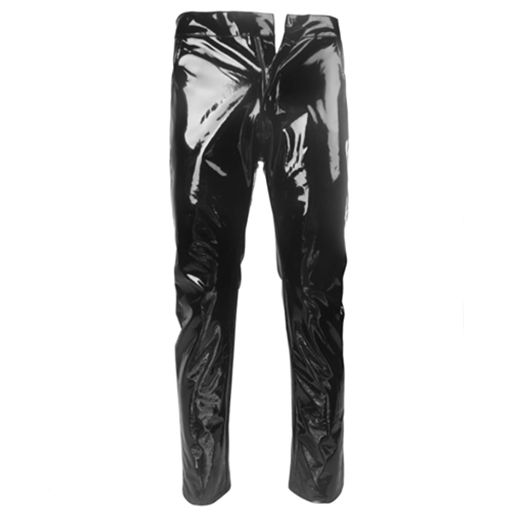 반짝 이는 PVC 라텍스 바지 남자 오토바이 블랙 망  - Motorcycle Gear Mens 리뷰 및 가격